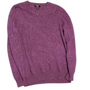 CASHMERE CLUB Room Purple V Neck Sweater Women's Size Xl Lightweight Knit
